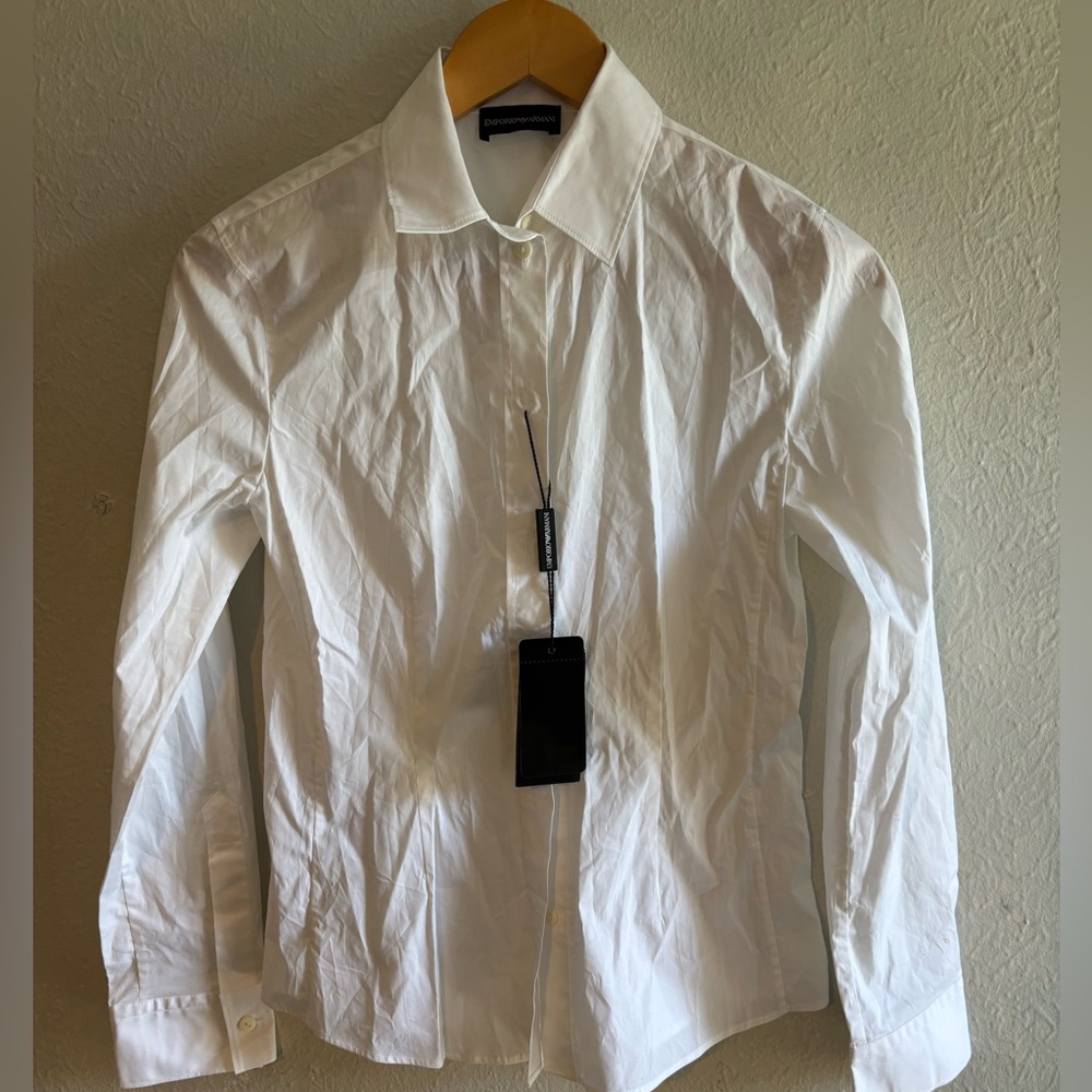 Giorgio Armani white button down NWT size 40